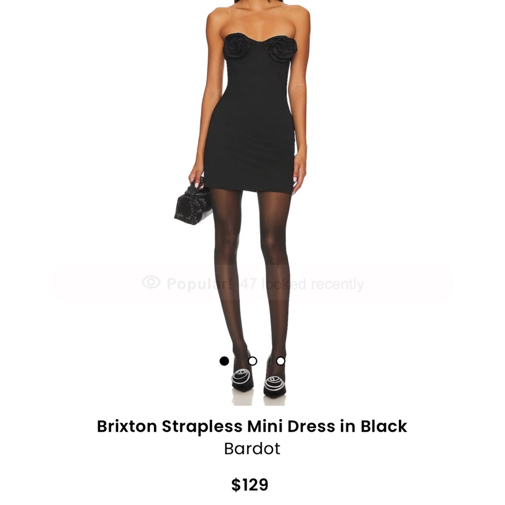 Bardot Black Strapless Brixton Mini Dress